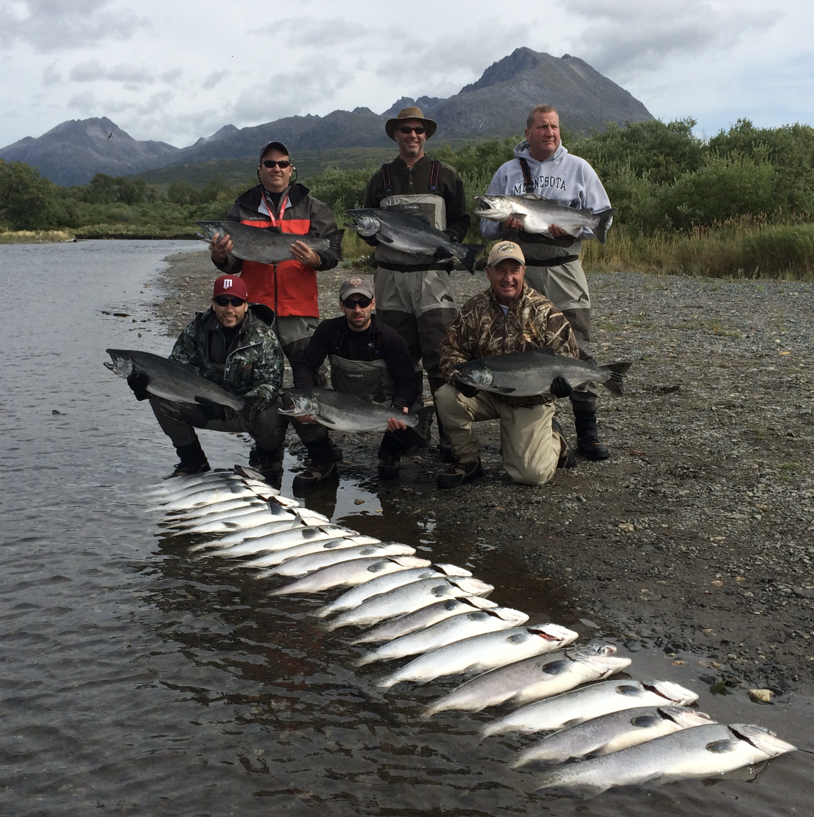 A good day's fishing for silver salmon